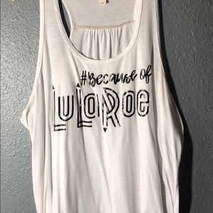White Lularoe tank